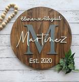 Round: Last Name with Connected First Names - Round