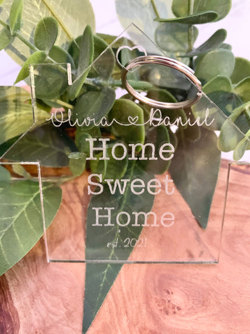 Personalized House Shaped Keychains