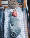 Engraved Baby Announcement